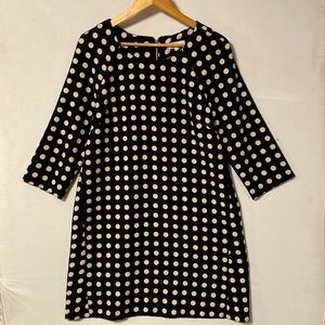 Lili Rose Black and beige polka dot dress NWOT